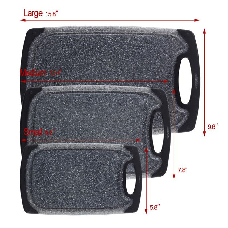 Three-piece Hangable Plastic Cutting Board