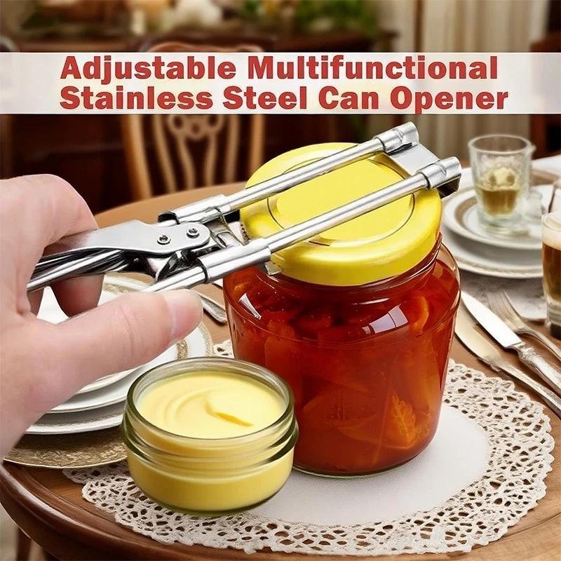 Adjustable Stainless Steel Can Opener for Easy Use