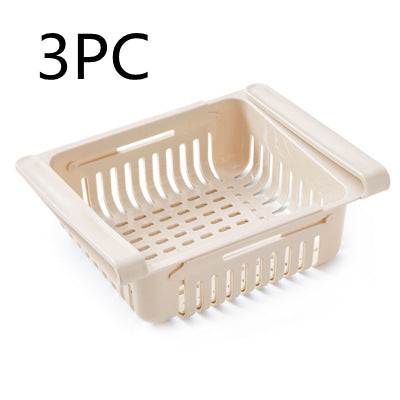 Stretchable Refrigerator Storage Basket Multifunction Kitchen Organizer