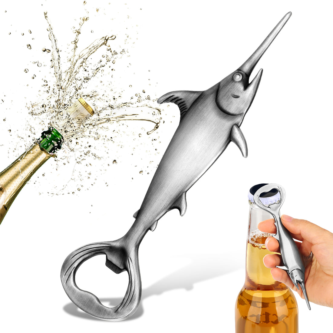 Creative Swordfish Handle Metal Beer Bottle Opener Bar Tool