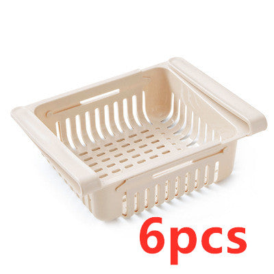 Stretchable Refrigerator Storage Basket Multifunction Kitchen Organizer