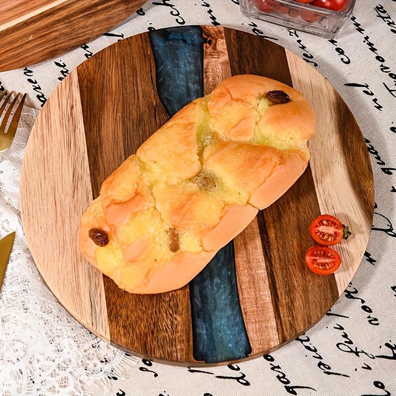Acrylic Wood Resin Round Cutting Board for Steak Fruits Snacks