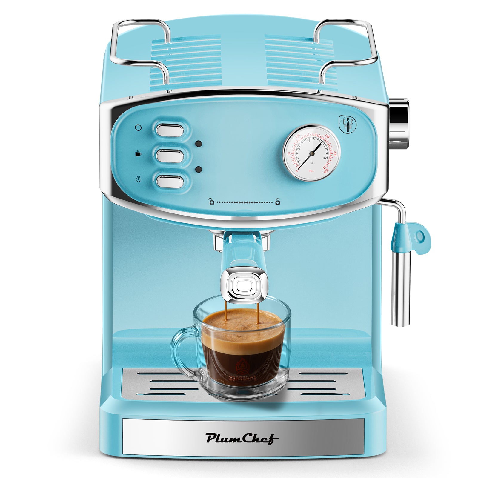 20-Bar Espresso Machine With Milk Frother 54oz Water Tank Compact