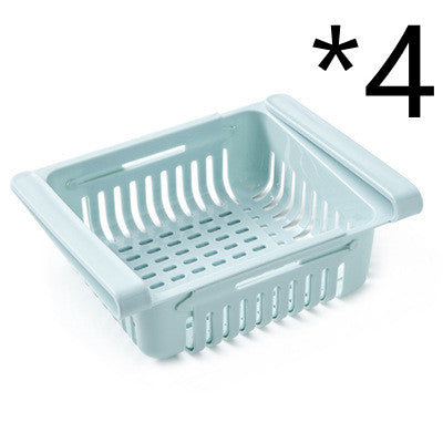 Stretchable Refrigerator Storage Basket Multifunction Kitchen Organizer