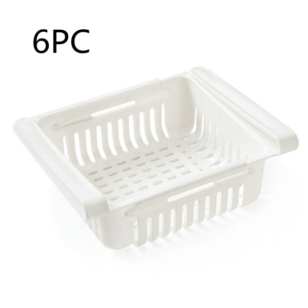 Stretchable Refrigerator Storage Basket Multifunction Kitchen Organizer