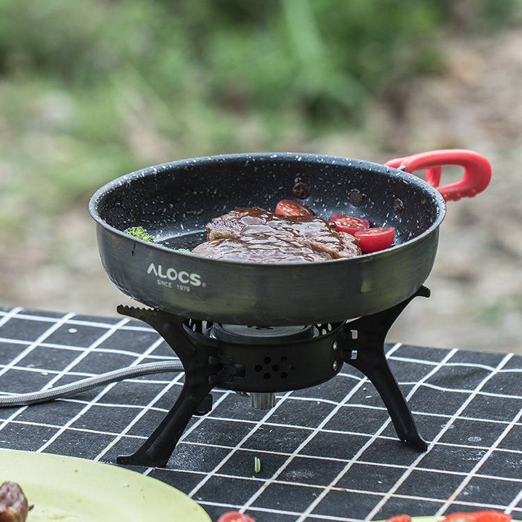 Alocs Medical Stone Color Non-stick Frying Pan
