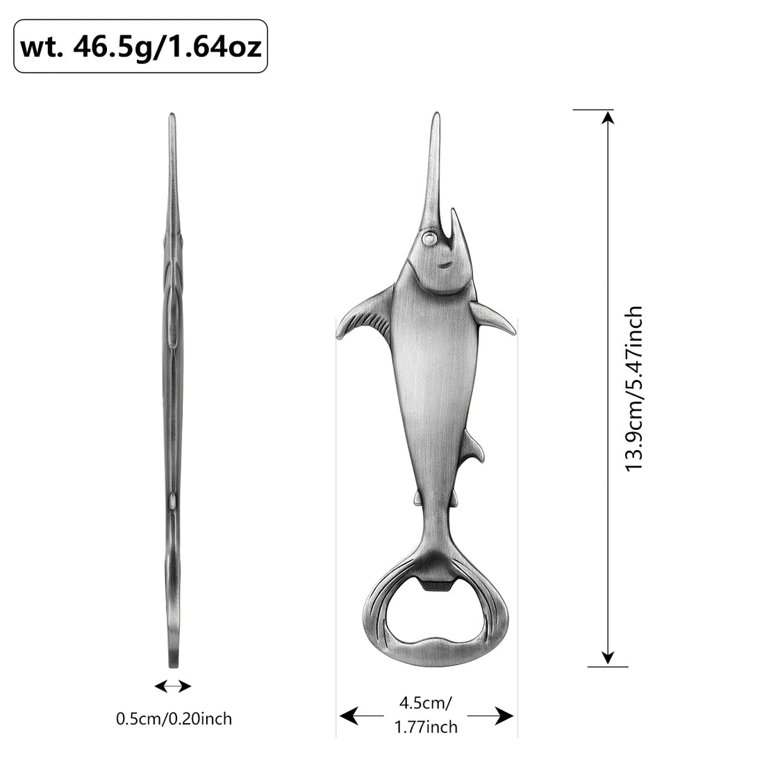 Creative Swordfish Handle Metal Beer Bottle Opener Bar Tool
