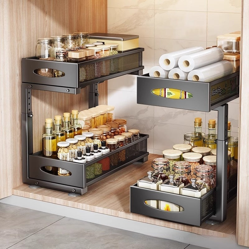 Lath Drawer Kitchen Cabinet Spice Jar