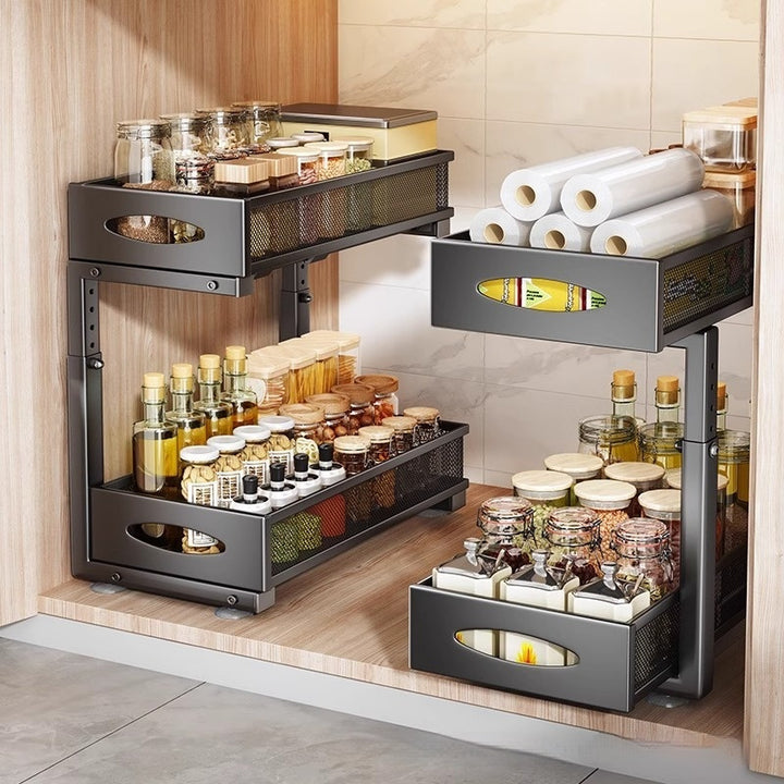 Lath Drawer Kitchen Cabinet Spice Jar