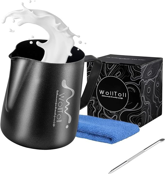Stainless Steel Milk Frothing Jar 12oz-600ml Matte Creamer