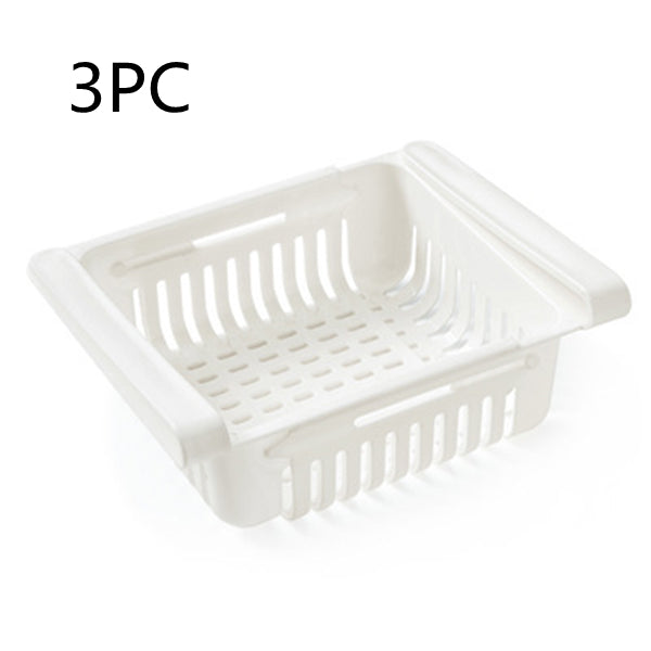 Stretchable Refrigerator Storage Basket Multifunction Kitchen Organizer