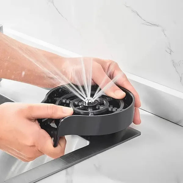 Two-Piece Kitchen Sink Faucet Cup Flusher High Pressure Sprayer