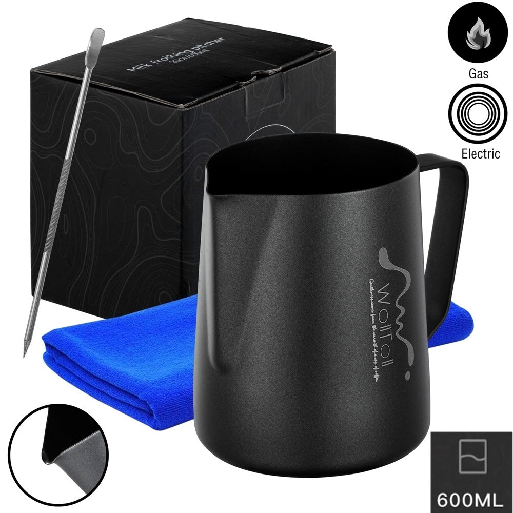 Stainless Steel Milk Frothing Jar 12oz-600ml Matte Creamer