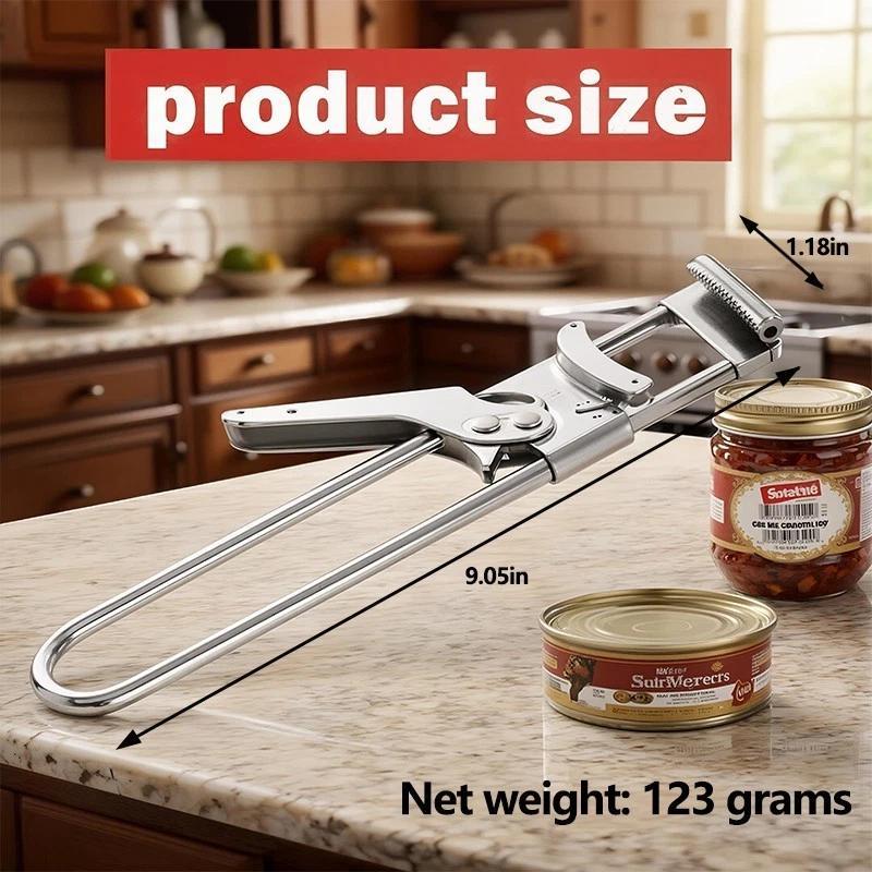 Adjustable Stainless Steel Can Opener for Easy Use