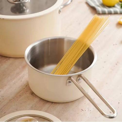 9-Piece Stainless Steel Ceramic Cookware Set With Steamer