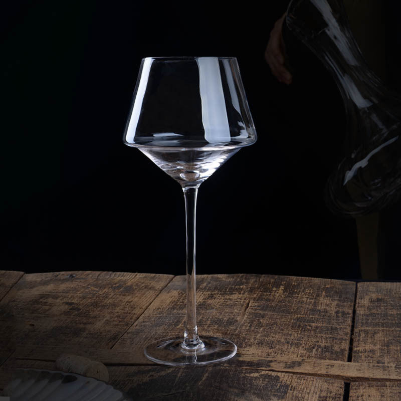 Crystal Creative Golden Trim Burgundy Wine Glass