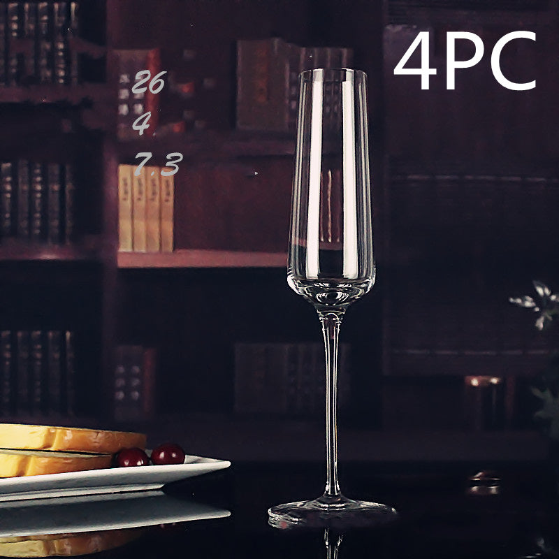Crystal handmade glass champagne flutes