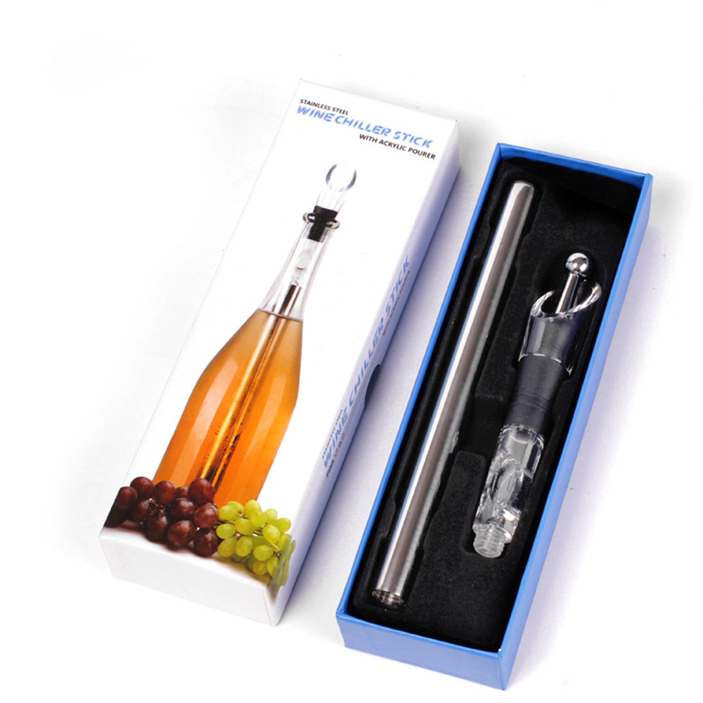 Stainless Steel Wine Bottle Chilling Rod Cooler Stick