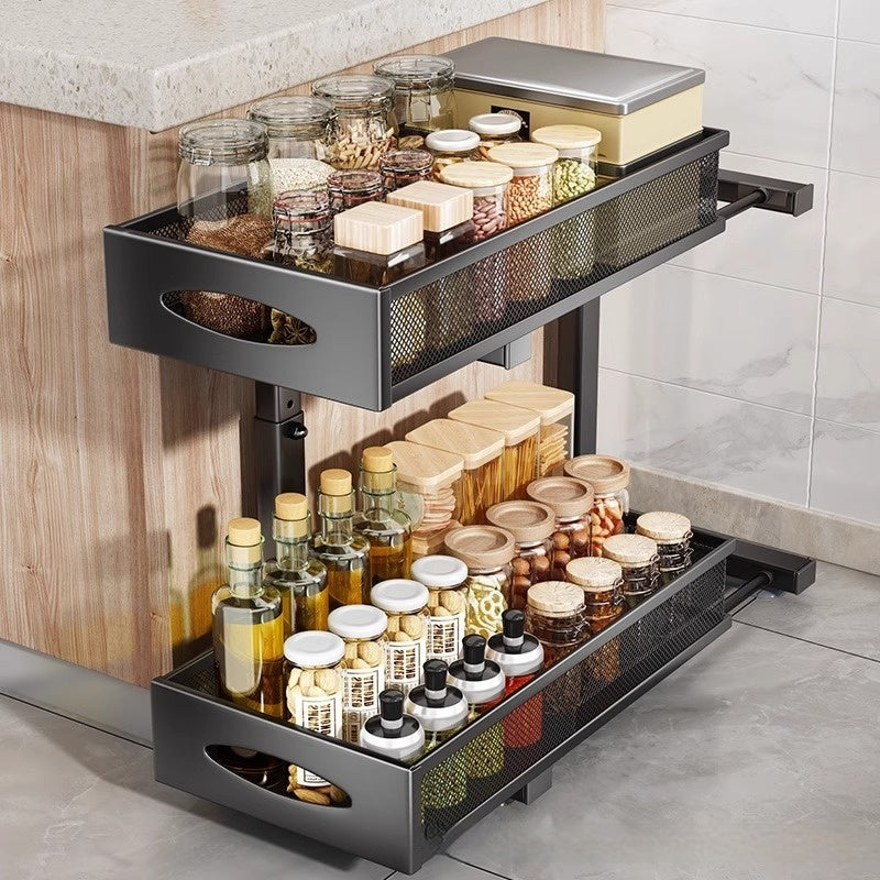 Lath Drawer Kitchen Cabinet Spice Jar