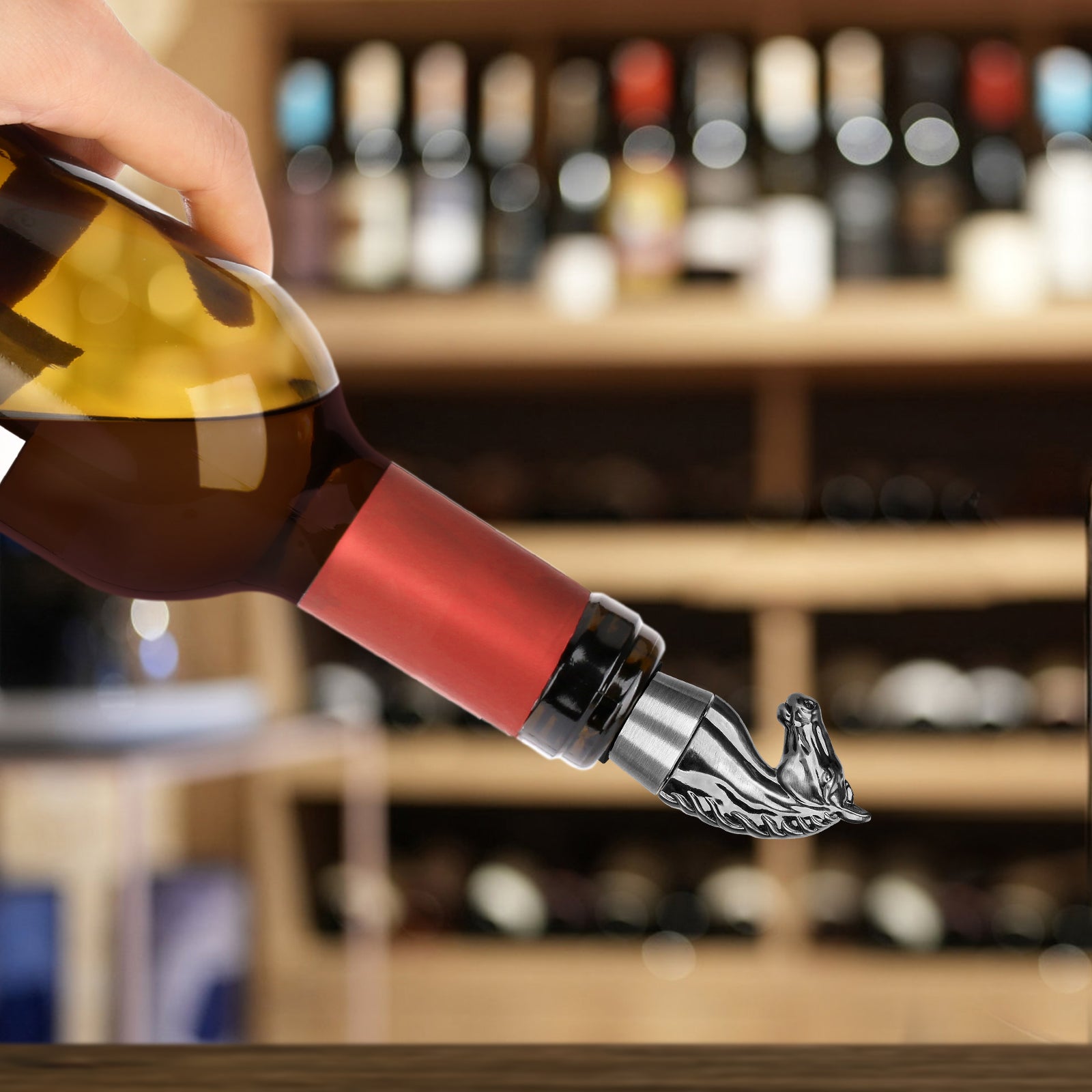 Luxury Horse Head Wine Bottle Stopper Animal-shaped Wine Stopper For Preserving Red Wine, A Kitchen Storage Gift, A Birthday Gift For Universal Wine Preservation Supplies.