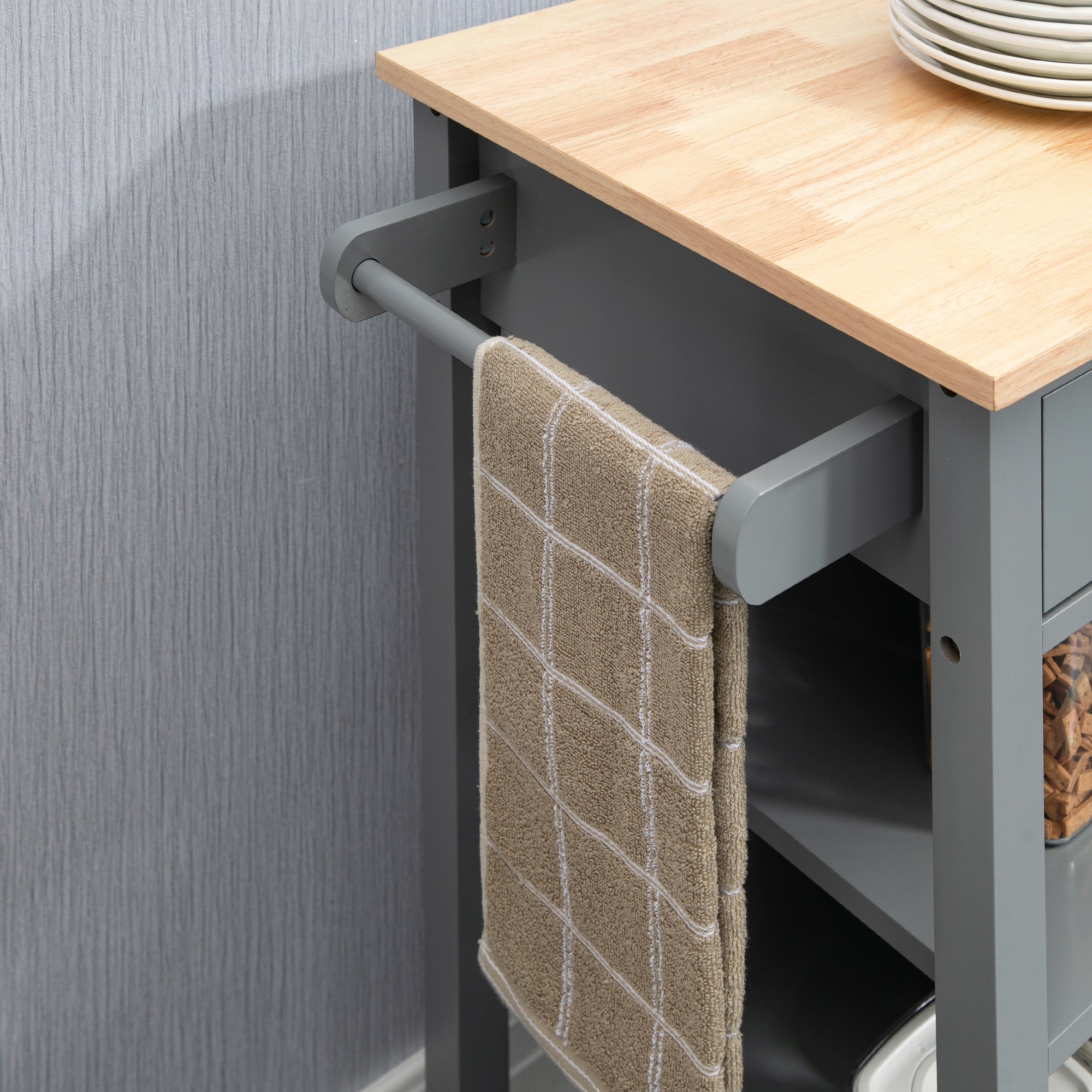 Kitchen Island Storage Cart With Wheels