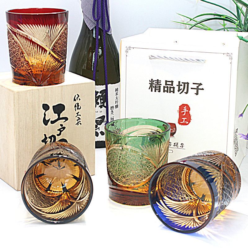 Crystal Whiskey Glass Carving
