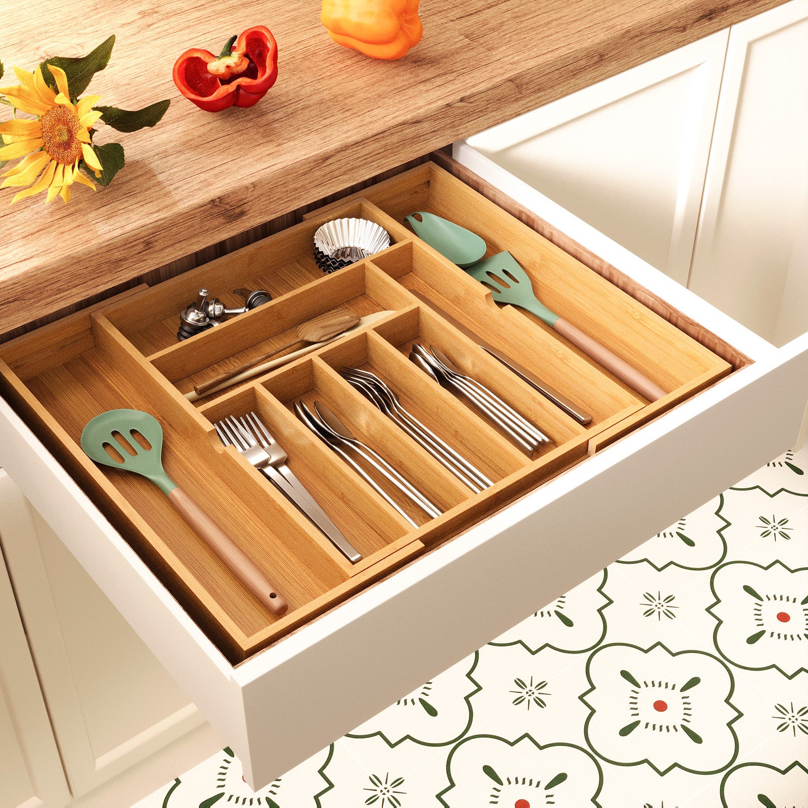 Kitchen Utensils Pull-out Retractable Bedside Tool Organizer