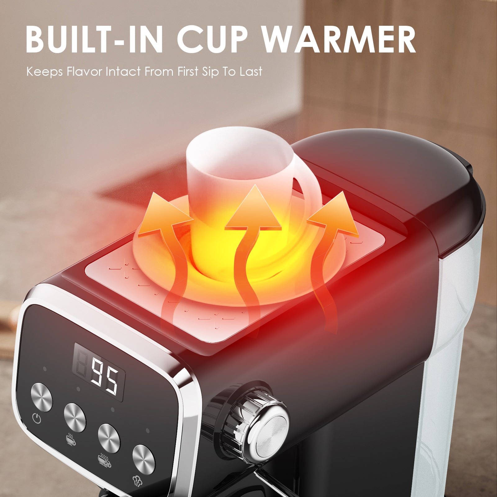 20 Bar Slim Espresso Machine With Milk Frother