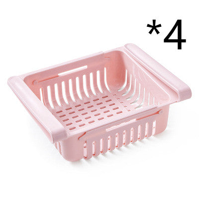 Stretchable Refrigerator Storage Basket Multifunction Kitchen Organizer